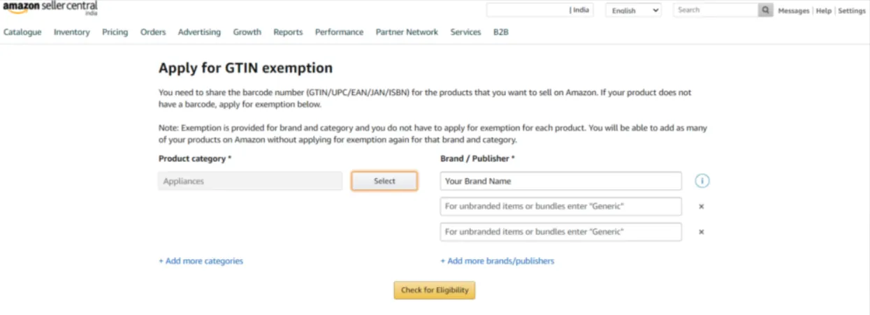 How to apply for a GTIN exemption on Amazon