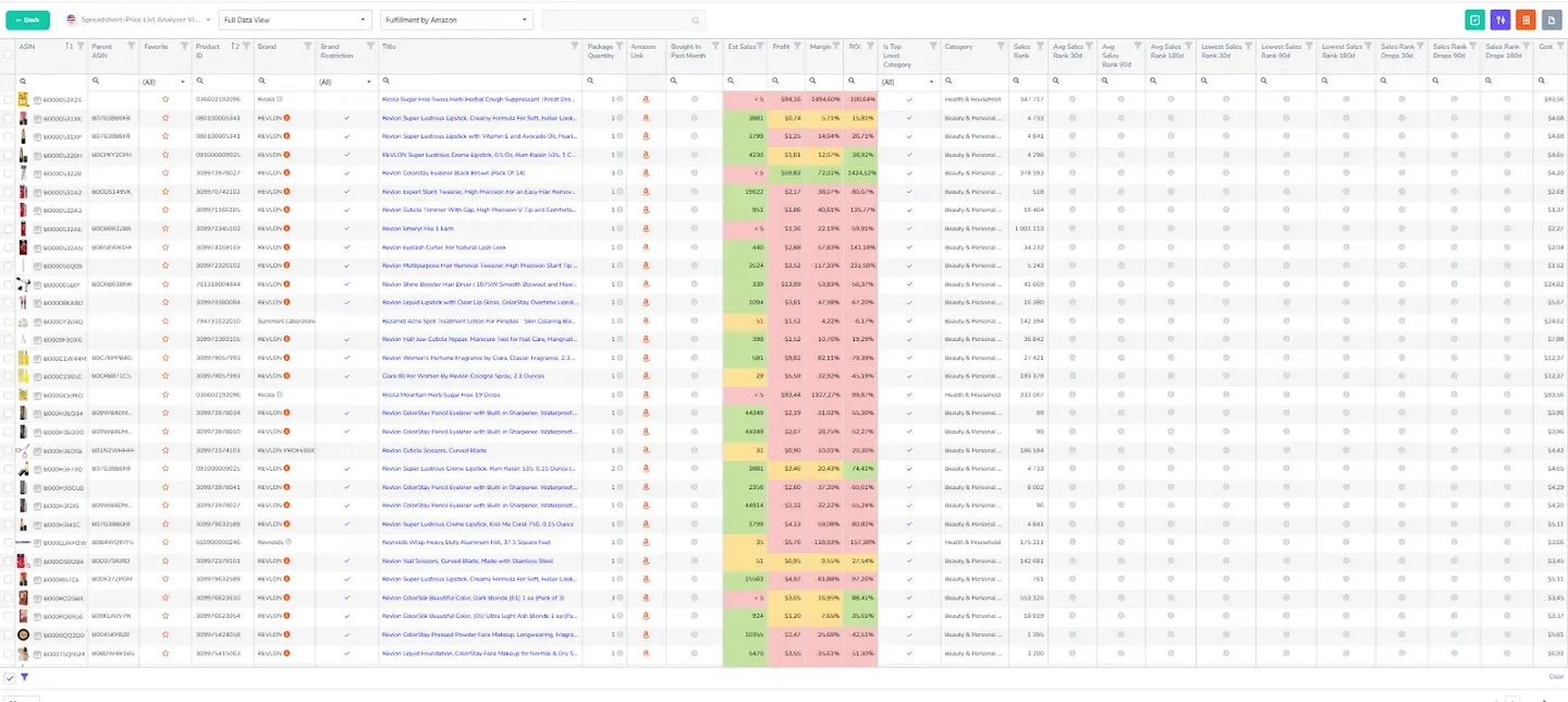 Analyzer.Tools bulk supplier catalog scan results