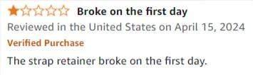 Amazon negative review