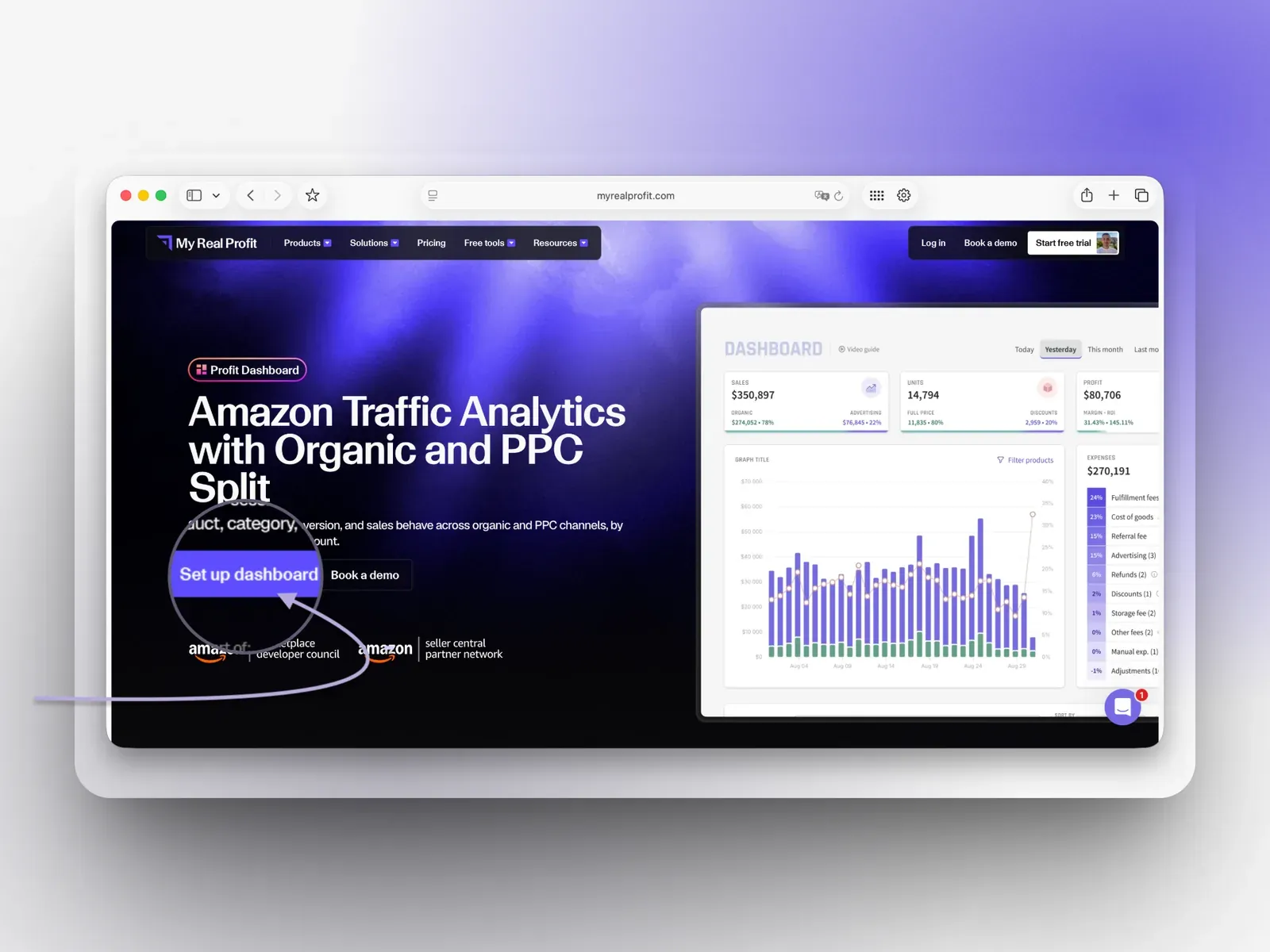 MyRealProfit sign-up form